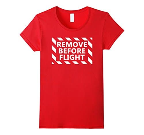 Womens Remove Before Flight Pilot Clothes - Aviation Pilot T-Shirt Small Red