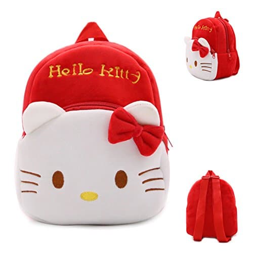 TEKIMBE Hello Kitty kindergarten Backpack Soft Plush Schoolbag Shoulder Bag For Kids