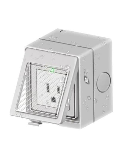Wifi Wall Outlet, Outdoor Smart Plug, Weatherproof Wireless Socket ,Compatible with Alexa and Google Home ,No Hub Required, Remote Control your Devices from Anywhere