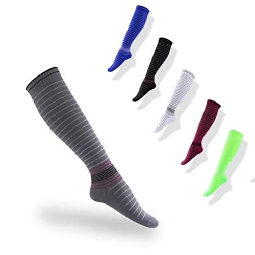 PHIVUTY Graduated Compression Socks 1 Pair For Men &amp; Women 15-20 mmHg Medical Grade Stocking (S/M, Gray)