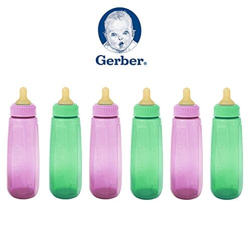 6 Gerber Baby Bottle First Essentials 9 Oz Leak Proof Baby Pink Feeder BPA Free