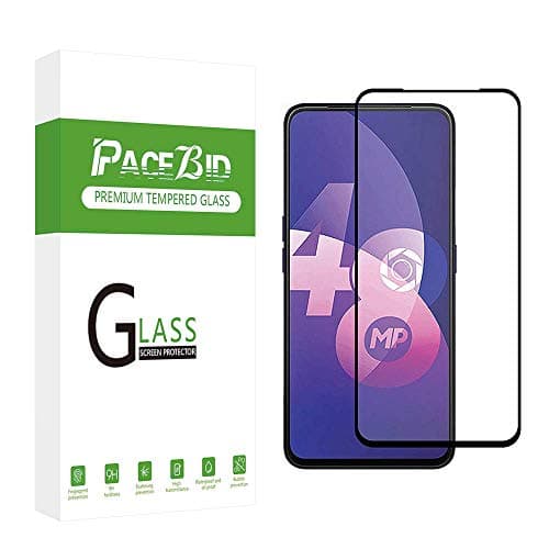 PaceBid Oppo F11 Pro Screen Protector, Full Coverage Tempered Glass with 9H Hardness, [Case Friendly] [Bubble-Free] [Anti-Scratch] for Oppo F11 Pro