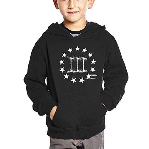 Three Percenter Round Stars Boy PrintingPullover Hooded Sweatshirt