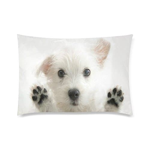 Cute Funny Dogs Rectangle Sofa Home Decorative Throw Pillow Case Cushion Cover Cotton Polyester Twin Side Printing 20"x 30"