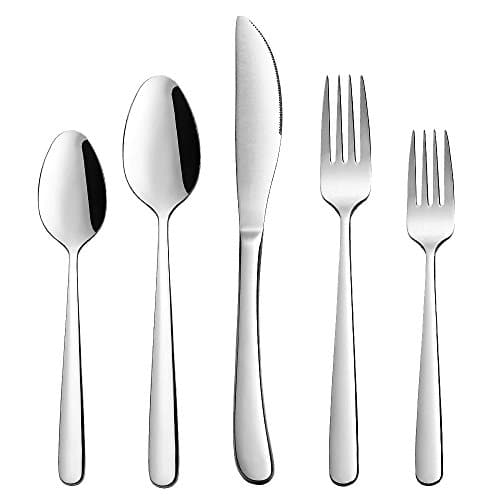 XINGBAO Silverware Flatware Cutlery Set, Modern Flatware Cutlery Set for 8,Include Knives Forks Spoons,Mirror Polished,Dishwasher Safe