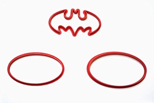 AbsoluteM comics super hero. Batman Logo (bat) Cookie Cutter Set. Various sizes. Easy to use. Perfect for fondant cake decor. Enjoy using to decorate your cake. MADE IN USA (5.5 inch)
