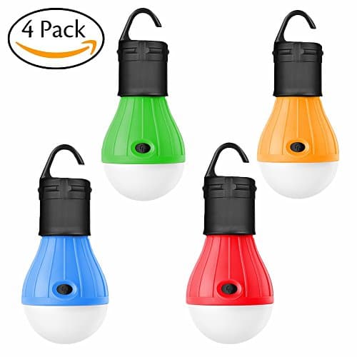 4 Pack Portable LED Lantern Tent Light Bulb Battery Powered Outdoor Camping Lights Led Lantern Lamp for Traveling Camping Hiking Emergency Lights
