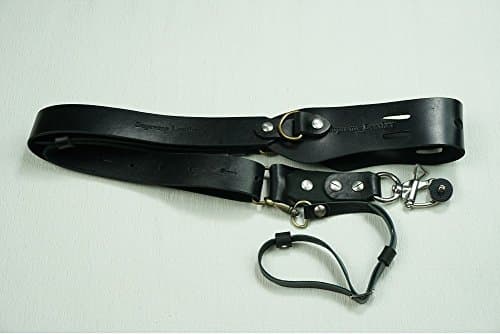 Full Grain Leather Camera Shoulder Sling Strap Harnesses Luka 3 Black Version by Supreme Leather