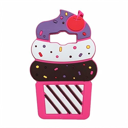 J1 Mini Prime Case,Galaxy J1 Mini Prime Case Silicone Cartoon Case,Three cray ice Cream 3D Soft Rubber Cover Case For Galaxy J1 Mini Prime Case