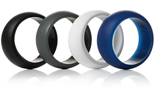 Silicone Wedding Ring- Men (M) Safe, Flexible and Comfortable Alternative to Metal Wedding Bands For Active Lifestyles (Diameter 19mm, Size 8-9)