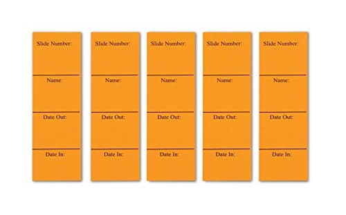 In/Out Cards for Microscope Slide Box - Orange