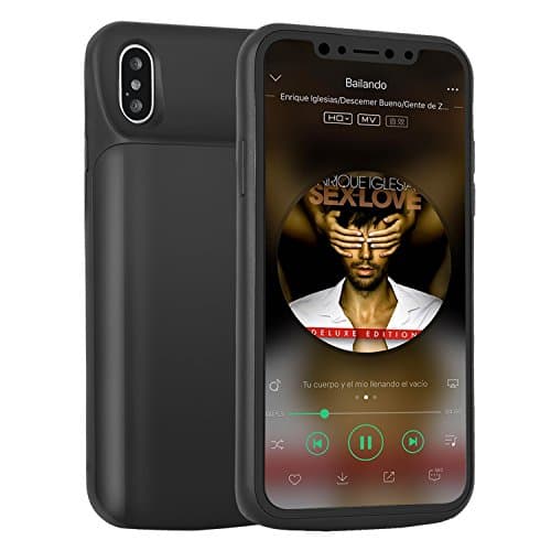 iPhone X Battery Case, 6000mAh Portable Charging Case for iPhone X/10 (5.8 inch) - BLACK