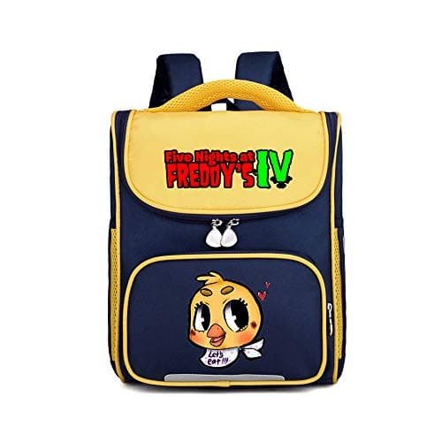 Five Nights at Freddy's Casual Backpack Canvas Toddler Backpack Polyester Multi-Colour Elementary School Kindergarten School Backpack Unisex (Color : Yellow05, Size : 27 X 12 X 33cm)