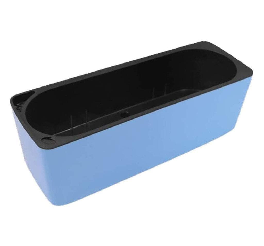 Perfeclan 15 inch Rectangular Self Watering Houseplant & Herb Windowsill Planter Trough, No Water Level Indicator - 39x13.5x13.5cm - Blue