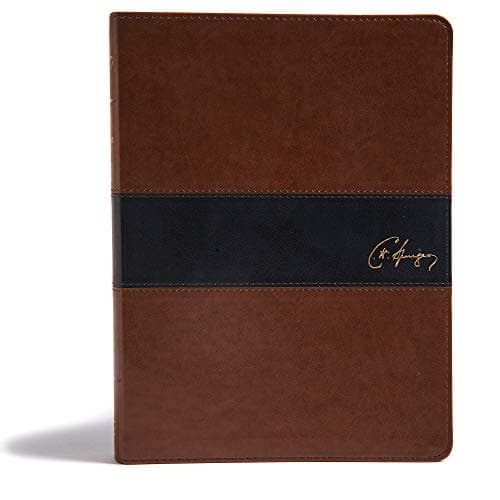 KJV Spurgeon Study Bible, Brown/Black LeatherTouch