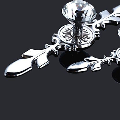 mailfoulen European Style Clear Glass Crystal Flower Knobs Handle Pull For Cupboard Kitchen Bathroom Wardrobe Door Handle