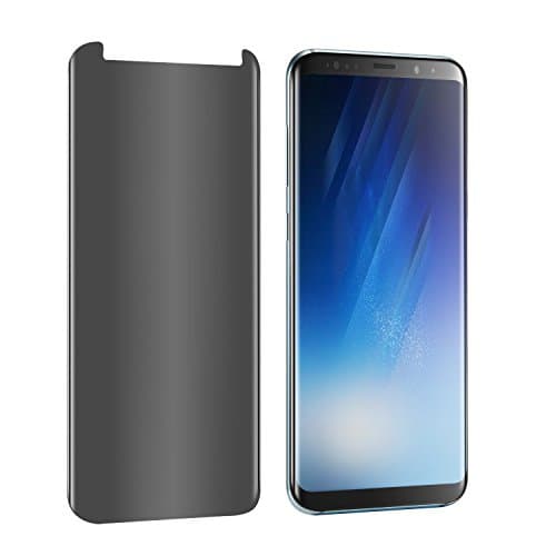 Galaxy S8 Privacy Tempered Glass Screen Protector, YCFlying Premium [3D Curved] [Case Friendly] [Anti Spy] 9H Hardness Tempered Glass Film Screen Protector for Samsung Galaxy S8 -Transparent
