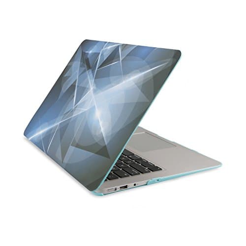 WINHI MacBook Air 13 Inch Case Hard Shell Folio Case Snap on Computer Cover for Model A1466 and A1369 (with Keyboard Protective Film &amp; Mouse Pad)- Star Light