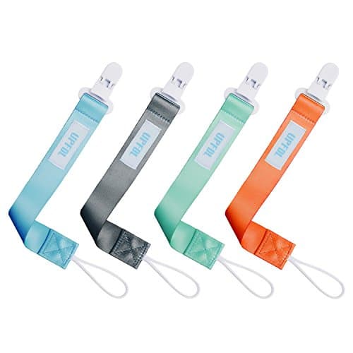 Impfunical Pacifier Clip - 4 Pack - Unique Pure Color Pacifier Holder For Girls And Boys - Premium Quality Baby Pacifier Clip Fits All Pacifiers