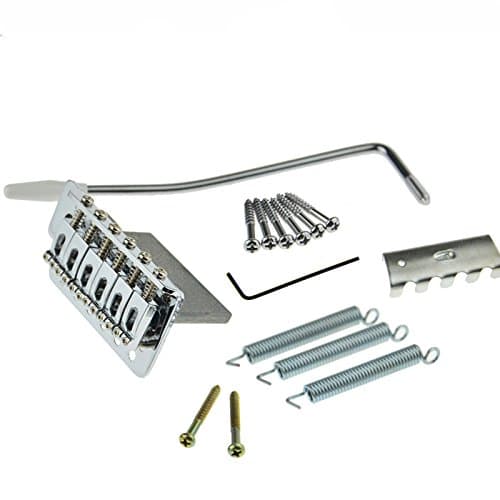 6 Strings Guitar Bridge Single Tremolo Bar for Strat Replacement , Chrome