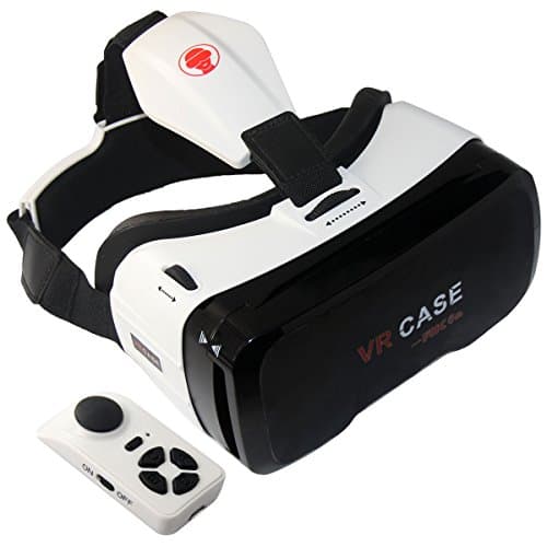 VR Case 6 3D VR Anti-blue lenses Headset Virtual Reality Box with Adjustable Lens and Strap for iPhone 7 6s 6 plus Samsung S5 Edge Note 4 and 4.7-6.0 inch Smartphone for 3D Movies and Games