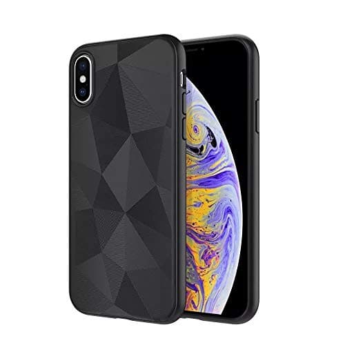 SVIMO Flexible TPU Shockproof Back Cover for iPhone X (Midnight Black)