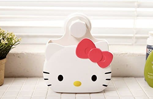 Hello Kitty Toothbrush Toothpaste Holder Bathroom Accessories Organizer Extra Strong Suction (Attachable and Detachable)