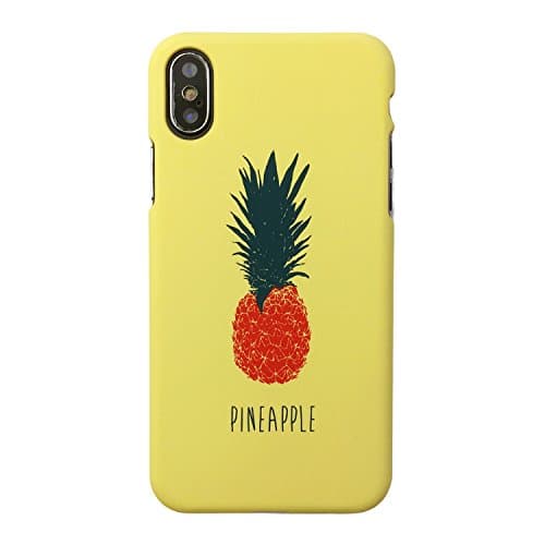 2018 iPhone X Case, yellow pineapple Bumper Glossy TPU Soft Rubber Silicone Cover Phone Case for Apple iPhone X