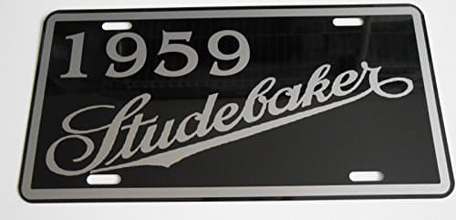 METAL LICENSE PLATE 1959 59 STUDEBAKER