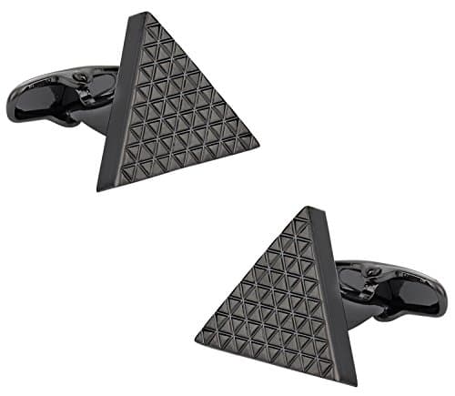 Cuff-Daddy Triangle Cufflinks in Gunmetal with Presentation Box