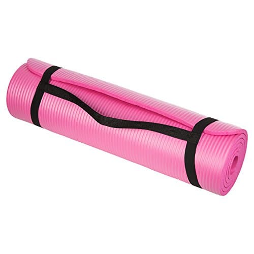 Leporem Thick Yoga Mat - All Purpose - 2/5-inch, Durable, Non-Slip Pad to Avoid Sore Knees During Pilates, Stretching & Toning Workouts, Burpee, Fitness Training with Free Carrying Strap, 72" X 24"