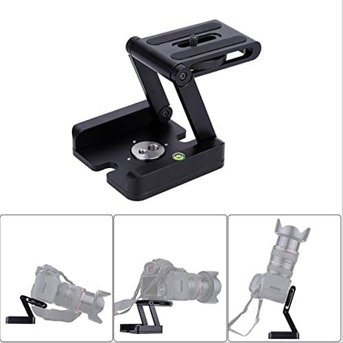 Z Type Universal Quick Release Plate, Foldable Desktop Stand Holder Tripod