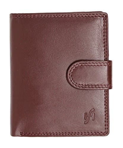 STARHIDE Mens RFID Blocking Soft Real Leather Wallet With Zip Around Coin Pouch 1080