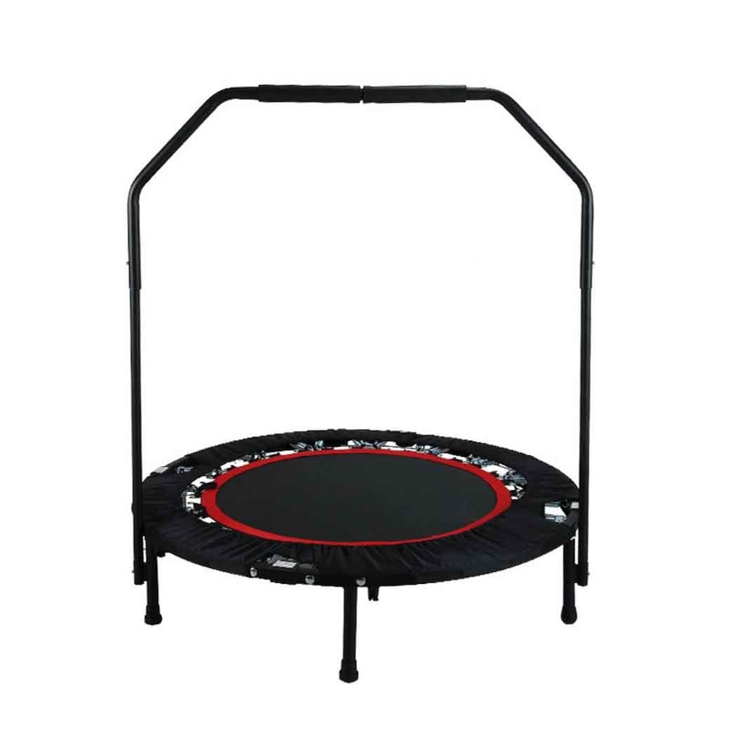 Mauccau Mini Rebounder Trampoline, Foldable Trampoline with Adjustable Handle for Two Kids, Parent-Child Twins Trampolines for Indoor/Garden/Workout