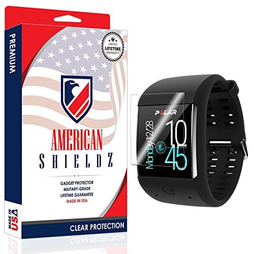 (6-PACK) Polar M600 Screen Protector by American Shieldz Full Coverage Screen Edge-to-Edge, Invisible Clear HD Shield Anti-Bubble, Lifetime Replacements