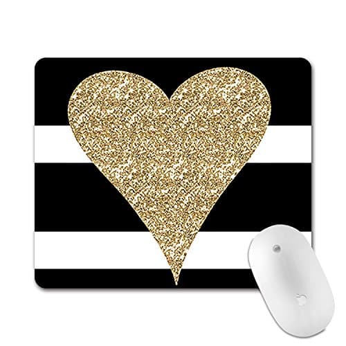 Professional Gaming Mouse Pad, Personalized Durable Non Slip Mouse Mat, Computer Desk Stationery Accessories Mouse Pads for Gift - Gold love