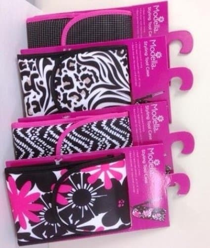 Styling Tool Case in Black/White/Pink (Designs Vary)