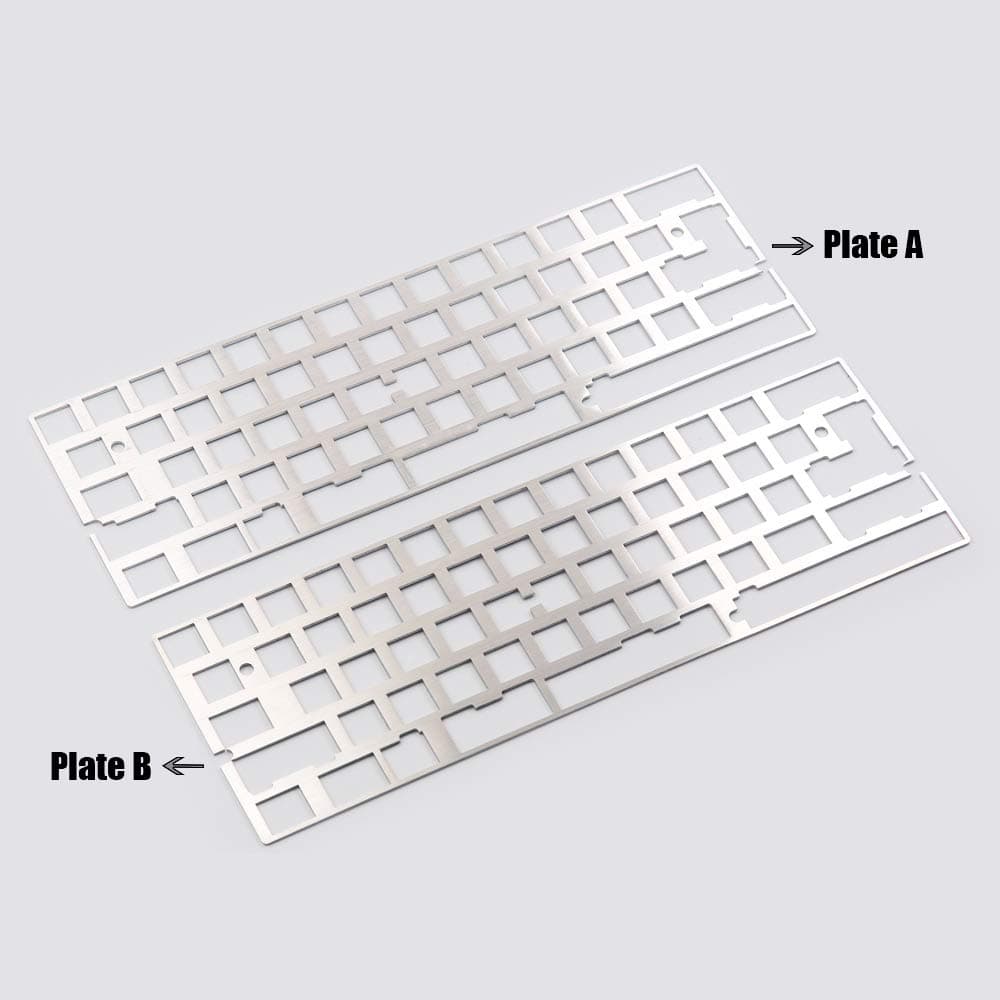 Stainless Plate Type A or B for DIY Mechanical Keyboard fit DZ60 GH60 XD60 (Stainless Plate B)