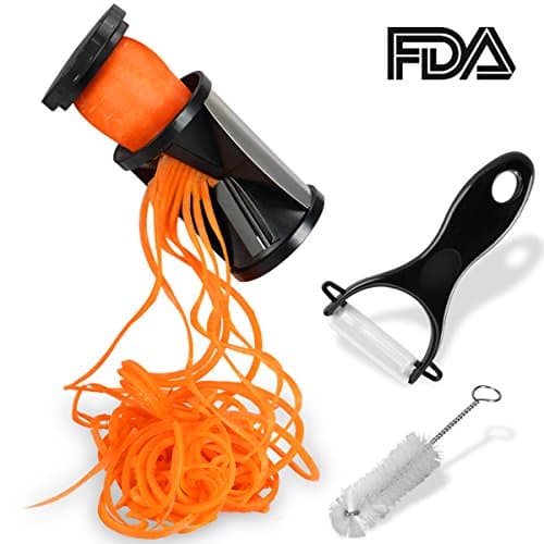 Spiralizer Vegetable Slicer - Vegetable Spiralizer Bundle - Vegetable Spiralizer and Cutter - Zucchini Pasta Noodle Spaghetti Maker