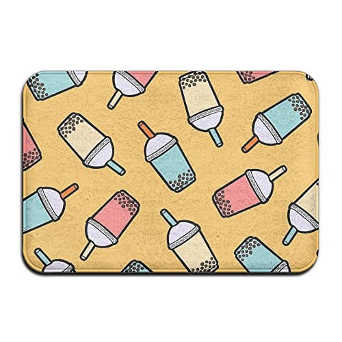 Sweet Bubble Tea Soft Non Slip Absorbent Bath Rugs,Memory Foam Bath Mats Unknown Binding