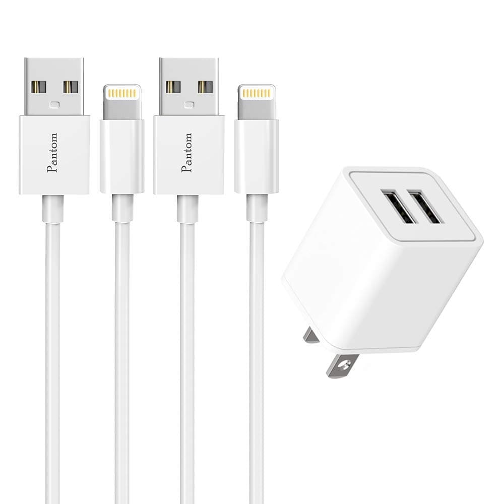 Pantom Short Cables, 7-inch USB Cable Charger Compatible with iPhone 15 Max Pro/14/13/12/11/X/8/7/6/5/iPad iPod Airpods