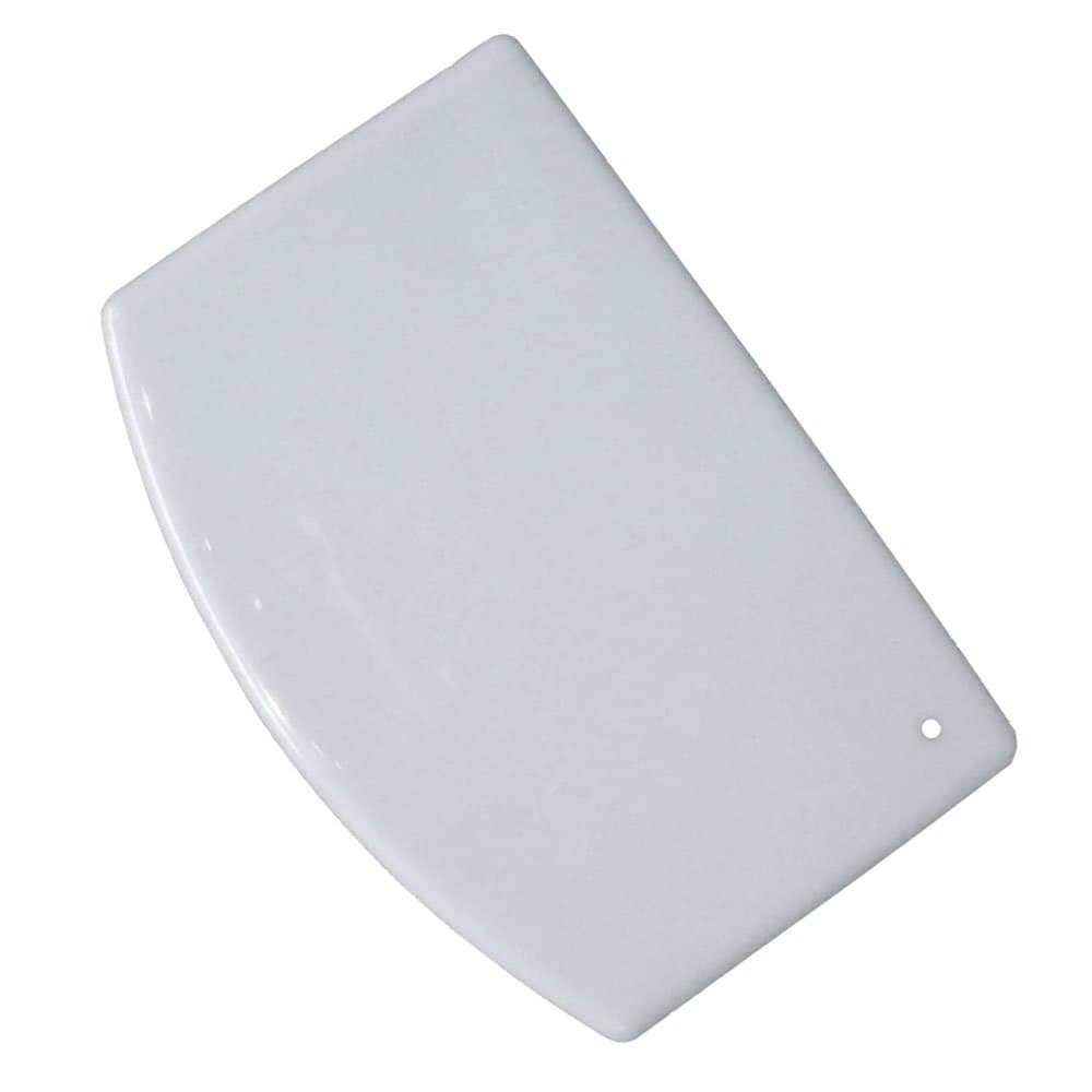 White Plastic Dough and Bowl Scraper - 5-pack