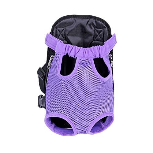 Pet Carrier Dog Backpack, Adjustable &amp; Breathable Front Chest Pet Cat Dog Carrier Backpack, Travel Bags for Outdoor, Hiking Purple L