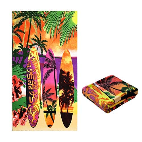 Jingmu Oversized Microfiber Square Beach Towel - Extra Large Big Beach Blanket 40" x 72" Outdoor Swim Microfiber Towel Thick Yoga Mat Personalized Women Men Adults