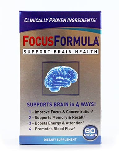 Focus Formula, Supports Optimum Memory Levels, Concentration and Recall Ability, 30 Servings
