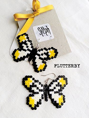 Hama pixel jewelry - Flutterby (light yellow)