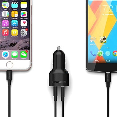 LAVA Iris X1 atom SmartPhone QUICK CHARGE 3.0 25W Dual Car Charging Kit with MicroUSB &amp; USB Type-C Cable!