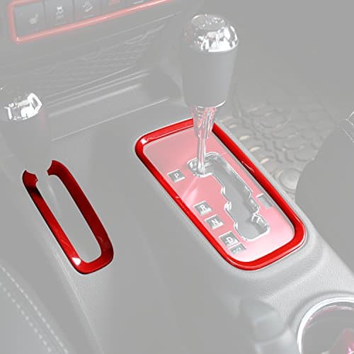 Jeep Wrangler Red Gear Shift Knobs Cover Trim for 2011-2017 Jeep JK & Wrangler Unlimited