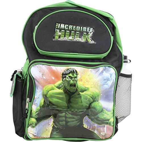 Incredible Hulk Green and Black Roller Bag Backpack
