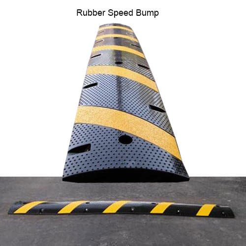 Reflective Modular Rubber Speed Bump and Cable Cover, 6 ft.